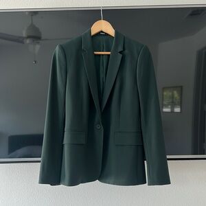 Theory Essential Wool Dark Green Blazer